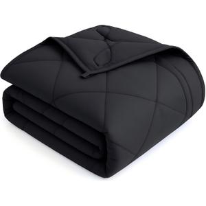 OMYSTYLE Weighted Blanket for Adults (12lbs, 48''x72'') - Twin Size Heavy Throw Blanket, Breathable and Cooling Microfiber Material with Premium Glass Bead for All Season Use, Machine Washable, Black