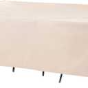 F&J Outdoors Patio Furniture Covers, Waterproof Anti-UV for Table and Chairs Set, Beige, 108"x82"