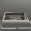 Enclosed Stainless Steel Cat Litter Box with Lid Extra Large Litter Box for Big Cats XL Metal Litter Pan Tray with High Wall Sides Enclosure, Non-Sticky, Anti-Leakage, Easy Cleaning (6 Deep, Light Grey & Sliver)