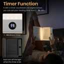 Smart Flat Book Light, Rechargeable Clear LED Reading Light with 3 Colors & Timer, Dimmable Full Page Panel Plate Lamp, Reading Lights for Book, Kids Eye Protection for Night Reading in Bed - White