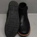 Vepose Womens 9005 Flat Ankle Boots, No Heel Round Toe Short Booties Size 9 (CJY9005 Black 09)