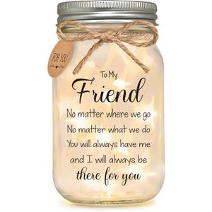 Friendship Gifts for Women, Best Friend Birthday Gift Jar Light Christmas