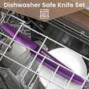 Astercook Knife Set, 12 Pcs Color-Coded Kitchen Knives Set, 6 Color Anti-Rust Coating Stainless Steel Chef Knife Sets with 6 Blade Guards Dishwasher Safe