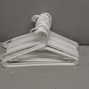 HOUSE DAY White Plastic Hangers 50 Pack, Plastic Clothes Hangers with Built-in Hooks, Durable and Strong Plastic Coat Hangers for Closet, Space Saving Clothing Hanger for Shirts, Coats, Skirt, Dress