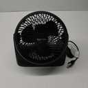 Amazon Basics Air Circulator Fan, Desk Fan for Bedroom, Home and Office, With 90-Degree Tilt Head, 3 Speed Settings, Lightweight (3 LBS), 35 Watts, Black, 11.1"W x 6.3"D x 10.9"H