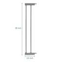 BABELIO Metal Baby Gate Dog Gate, 5.5inch (14cm) Gray Extension, Extra Wide Pet Gate for Stairs & Doorways, Pressure Mounted Walk Thru Child Gate with Door, NO Need Tools NO Drilling,28" Tall