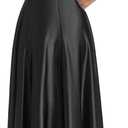 Long Satin Spaghetti Strap Prom Dress, Size 6
