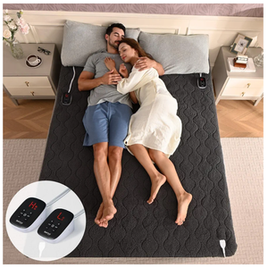 Bearhug Electric Heated Mattress Pads King Size Dual Controllers 78”×80” Waterproof Bed Warmer 21” Deep Pocket 10 Heat Settings 12-Hour Timer Machine Washable White