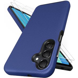 SSLOTSCASE for Samsung Galaxy A16 5G Case with Screen Protector [Support Wireless Charging] Raised Edges Protect Camera, Slim Durable Protective Phone Case Cover for Samsung Galaxy A16, Blue