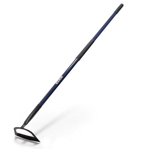  WIKER 57 Inch Professional Garden Hoe, Heavy Duty Weeding Tool with Pre-Sharpened Blade, Fiberglass Long Handle for Effortless Soil Cultivation and Weed Removal : Patio, Lawn & Garden
