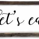 Dazingart Farmhouse Kitchen Wall Decor, Let's Eat Sign, Rustic Wood Kitchen Signs Dinning Room Wall Decor (let's eat)