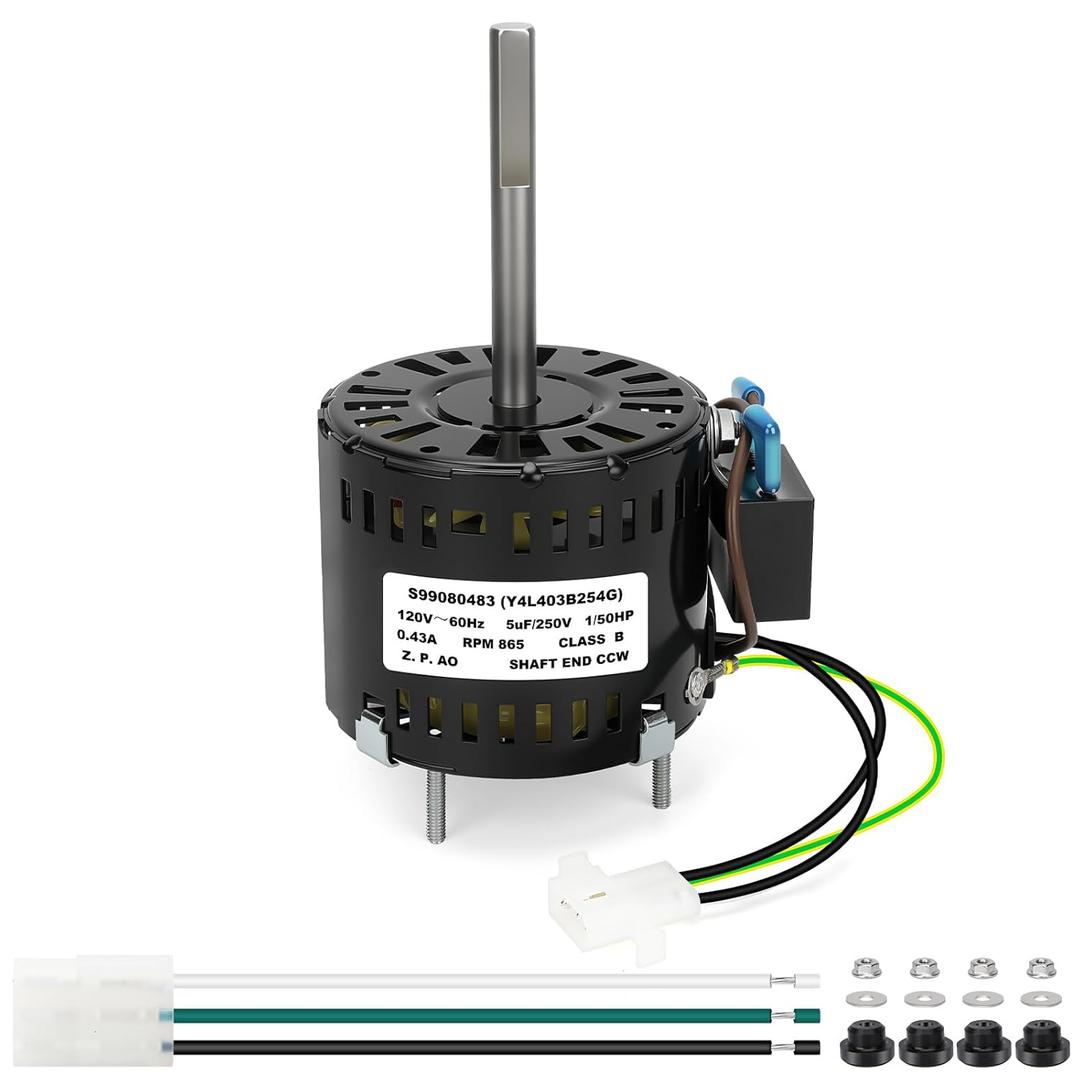 S99080483 Bathroom Fan Motor Replacement – Quiet & Reliable Bathroom Exhaust Fan Motor Replacement, Fits L200, L200L, L200MG; Replaces Y4L403B254G, 1106509, 99080483