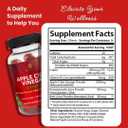 Apple Cider Vinegar Gummies with Vitamin B12  Vegan, Gluten-Free, Non-GMO  Apple & Purple Carrot Flavored  1000mg ACV  60 Gummies, 30-Day Supply