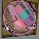 Pilates Ring Kit for Women Home Workouts Better Pilates Essentials Kits Equipment Sets Accessories Magic Ring Booty Bands Glutes Yoga Ball 25cm Figure 8 Resistance Yoga Bands for Stretching 8 Pcs (pink)