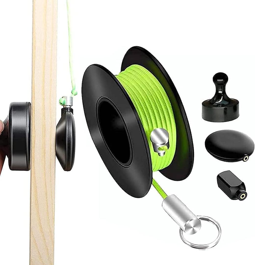 Wiremag Puller,Magnetic Wire Pulling System, Wire Routing Magnet Tool Kit with Handle,Wall Electrical Cable Navigation System,Suitable for Solving Threading Problems