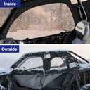 ZIDIYORUO Cab Enclosure Upper Doors for Polaris RZR PRO, Against Cold Wind, Zipper Roller Design, Fit Side Mirrors & Front Windshield, Compatible with RZR PRO XP 4 & 2022-2024 RZR Turbo R 4
