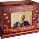Cremation Memorial Urns for Human Ashes Adult Male Female, Wooden Picture Frame Urns Box and Casket for Men Women Child, Burial Funeral for Ashes, Holds Up to 250 LBS