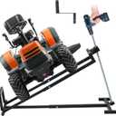 Lawn Mower Lift Jack, 880 Lbs Weight Capacity Heavy-Duty Telescopic Maintenance Lifter with Crank & Power Tool Handle, Foldable & Easy Assembly, Ideal for Lawn Mowers and Garden Tractors