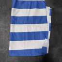Blue Stripes Magnetic Beach Towel - 75"x30" Sand Free Quick Dry Microfiber Towel with Built-in Magnets Lightweight for Beach Chair Car Door Pool Travel Camping Yoga with Storage Bag