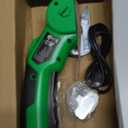 Cardboard Cutter, Rechargeable Cordless Electric Scissors, 4V Upgrade Motor Electric Box Cutter with 2 Blades, Safety Lock & LED Light, Powerful Cutting for Cardboard Box, Plastic, Leather (Green)