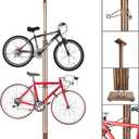 RAD Cycle Woody Bike Stand Bicycle Rack Storage or Display Holds Two Bicycles and is Constructed of Stylish Hard Wood