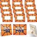 12 Pcs Picture Frame Sports Athletics Fits 4 x 6 Inches Photograph Wood Photo Frame for Athlete Coach Team Birthday Sports Theme Party Gifts (Basketball)