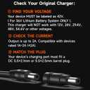 42V 2A Charger for Gotrax Electric Scooter, Compatible with GXL V2 G4 Apex XR Elite, Fits Hiboy S2 S2 Pro KS4, Hover-1 Journey Dynamo, 36V Lithium Battery Charger