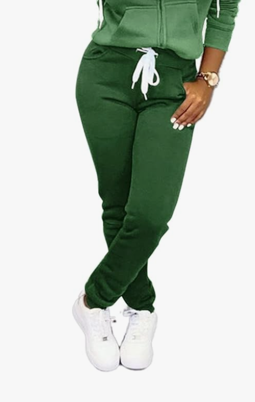 Nimsruc 1 Piece For Women Casual Pants Dark Green, XL