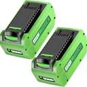 40V Lithium Battery for Greenworks: 40 Volt 6.0Ah 29472 29462 2901319 25302 24322 Battery Replacement for Greenworks 40V G-MAX Lawn Mower - 6Ah 2 Pack