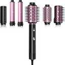 SKIMI Blow Dryer Brush with 110,000 RPM Brushless Motor and Blowout Brush, Multi Hair Air Styler for Faster Drying, Curling, Straightening, Volumizing with Salon-Quality Results (Black & Coral)
