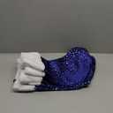 CCINEE Christmas Large Stockings, 6pcs 18 Inches Tall Glitter Silver Snowflake Blue Print with Plush Cuff Classic Stocking Decorations for Xmas Festive Gifts Home Fireplace Decor… 6Pack