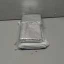 Newwiee 12 Pack Round Plastic Tablecloth 84 Inch with Glitter Sequin Table Runner 12 x 108 Inch Disposable Waterproof Tablecloth for Parties Wedding Baby Shower(Silver, White)