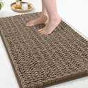 Arotive Luxury Chenille Bathroom Rug Mat, Extra Soft Thick Absorbent Shaggy Bath Rugs, Non-Slip Machine Wash Dry, Plush Bath Mats for Bathroom, Shower and Tub, 34x21, Camel