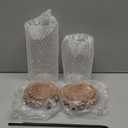 Houmury Set of 2 Hurricane Candle Holders Lantern 12” & 10”with Wood Base Metal Handle Glass Cylinder Modern Farmhouse Decor for Home Decoration, Table Centerpieces (Warm Amber Brown)