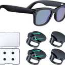 Adjustable LED Light Blocking Covers for RayBan Meta Wayfarer, Skyler, Oakley, Headliner Accessories, Plastic LED Cover for Meta Glasses, Easy Block Light When Recording, Workable at Day & Night 4Pack