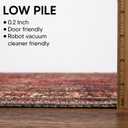 Keen Home Design 6x9 Rug - Machine Washable Area Rug with Non-Slip Backing, Ideal for Living Room, Dining Room, Bedroom - Vintage, Easy Clean, Durable, Low Pile Rug - (6' x 9')
