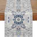 Snycler Table Runner Boho Table Runners Vintage Elegant Farmhouse Table Center Linen Decor for Home Dining Party Entrance (13x48 Inch) Boho-White