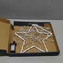 FUNIAO Outdoor Christmas Star Lights 320 LED Waterfall Christmas Tree Lights 8 Lighting Modes Outdoor Christmas Decorations Star String Lights for Outside Tree Wall Yard Xmas Wedding Party (White)