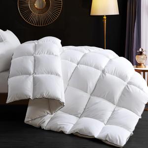 Ubauba King Size Down Duvet Insert - All Season Cool Touch for Hot Sleepers, Premium 100% Cotton Shell Hotel Quality, White 106 x 90 Inch