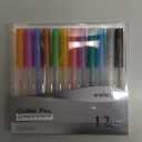 Glitter Gel Pen Set Compatible with Cricut Maker 3/Maker 4/Maker/Explore 3/Explore 4/Air 2/Air, 0.8 Tip Glitter Pen Set of 12 Pack Medium Point Pen, Writing, Drawing, Invitations, Cards