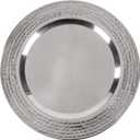 Stainless Charger Plate - 6 Pack - 13 inch Stainless Steel Chargers for Dinner Plates with Hammered Rim - Silver Charger Plates Set