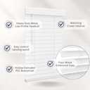 Lotus & Windoware Cordless, 2 Inch Faux Wood Blind, 34.5" Wide x 60" Long, Window Blinds, Blinds & Shades, Blinds for Indoor Windows, Embossed, Bright White
