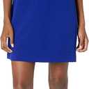 Vince Camuto Womens Sleeveless Halter Tie Neck Shift Mini Dress (Size 10, Cobalt)