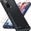 LeYi for S20 FE 5G Phone Case: Samsung S20FE 5G Case with [2 Pack] Screen Protectors, Shockproof Heavy Duty Dual Layer Protective Hard PC Textured Back & Soft Bumper Case Cover Galaxy S20 FE, Black