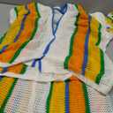 Symina Summer 2 Piece Short Sets For Women Crochet Short Sleeve Shirt and Shorts Matching Set Vacation, L