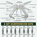 Multper Multitools Pliers Pro, Upgraded Multi Tool With Damascus Knife, Replaceable Wire Cutters and Screwdirver Set, Foldable Multitools with Scissors, Screwdriver, Ideal for Camping,Survival, Repair