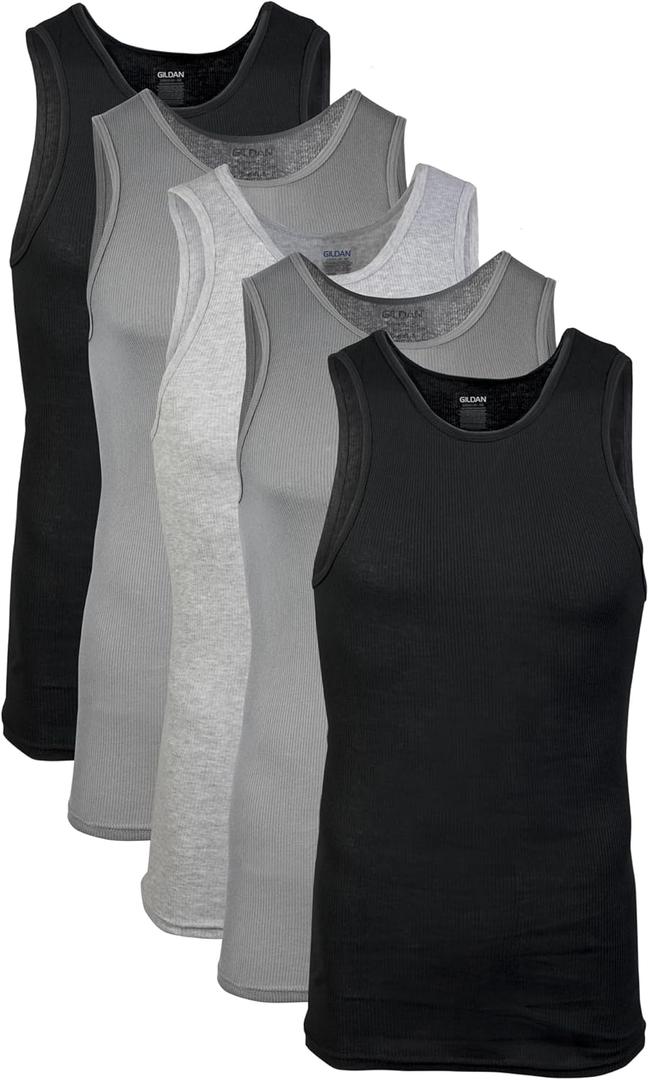 Gildan Men's A-Shirts Tanks Multipack
