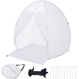 VEVOR Paint Booth Tent, 60 x 60 x 70 in Pop-Up Portable Spray Paint Tent with Built-in Floor, Exhaust Window and Storage Bag, Foldable Paint Booth for Furniture, DIY Hobby Tool Painting Station
