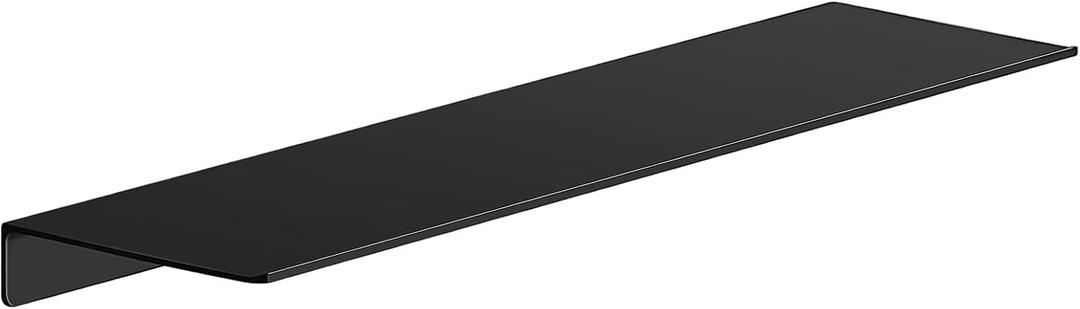 Danpoo Metal Wall Shelf, Black Floating Shelf, 20" Display Shelves for Wall Storage, Long Bathroom Shelf Wall Mounted