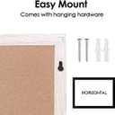 Dry Erase Calendar Whiteboard for Wall, Combination Magnetic Dry Erase White Board & Bulletin Board, 23.6" x 31.5" Wood Framed Calendar/Cork Combo Board(WH-6080)